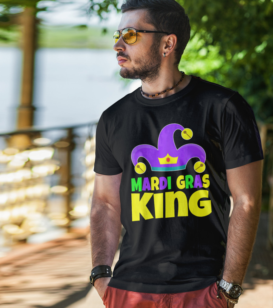 Mardi Gras King Crown Jester Hat T-Shirt