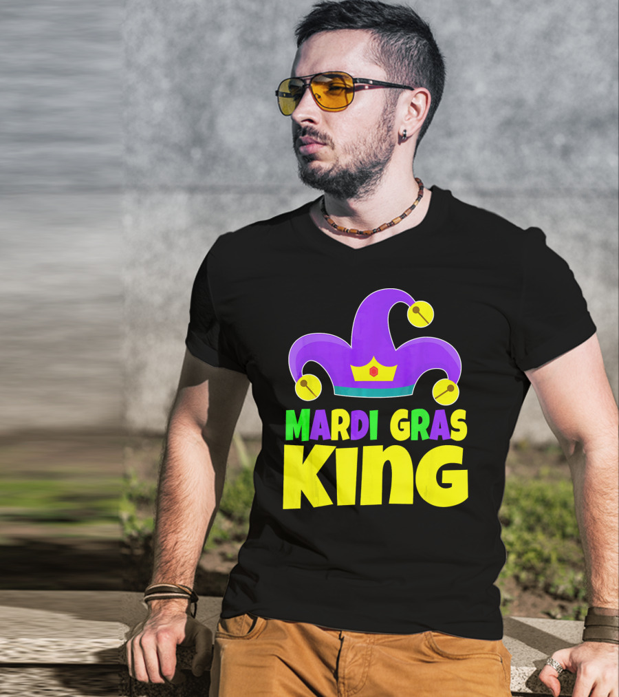Mardi Gras King Crown Jester Hat T-Shirt