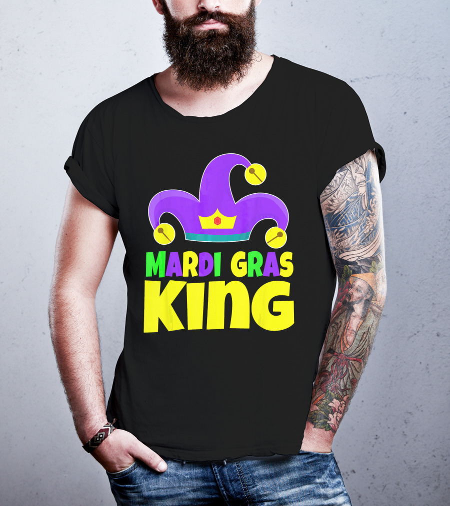 Mardi Gras King Crown Jester Hat T-Shirt