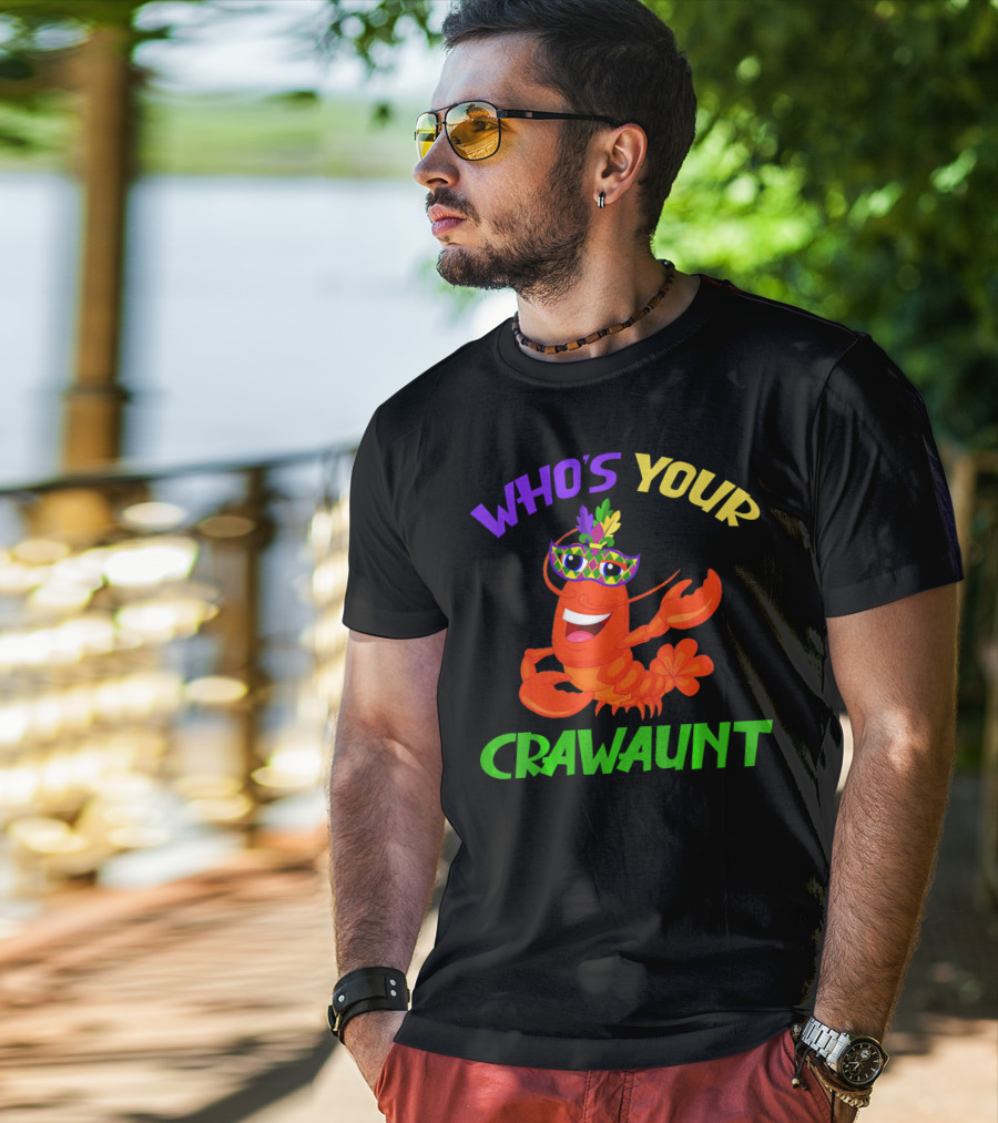 Who's Your Crawaunt Crawfish Carnival Masquerade T-Shirt