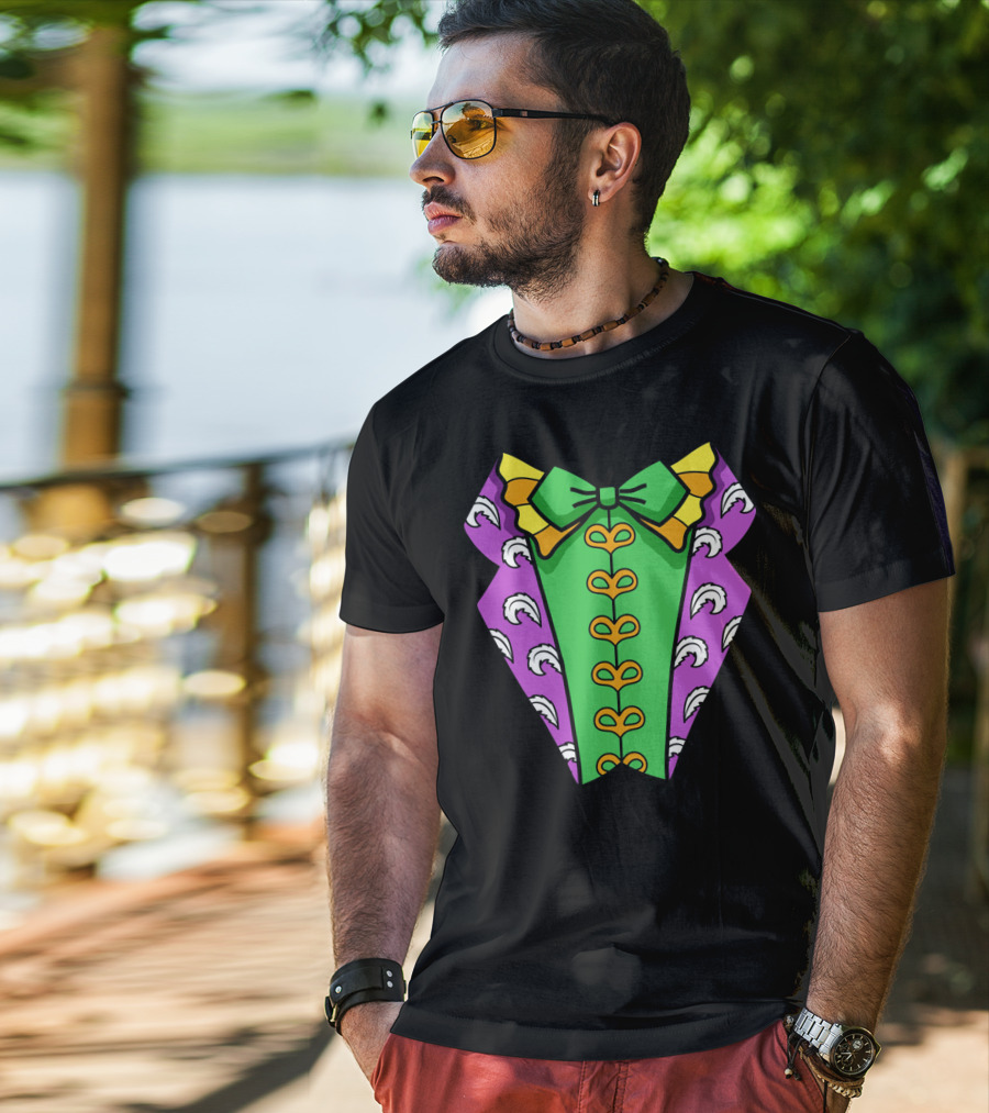 Mardi Gras Tuxedo Funny Party Celebration Costume T-Shirt