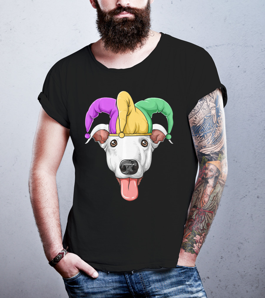 Mardi Gras Greyhound Carnival Jester Hat T-Shirt