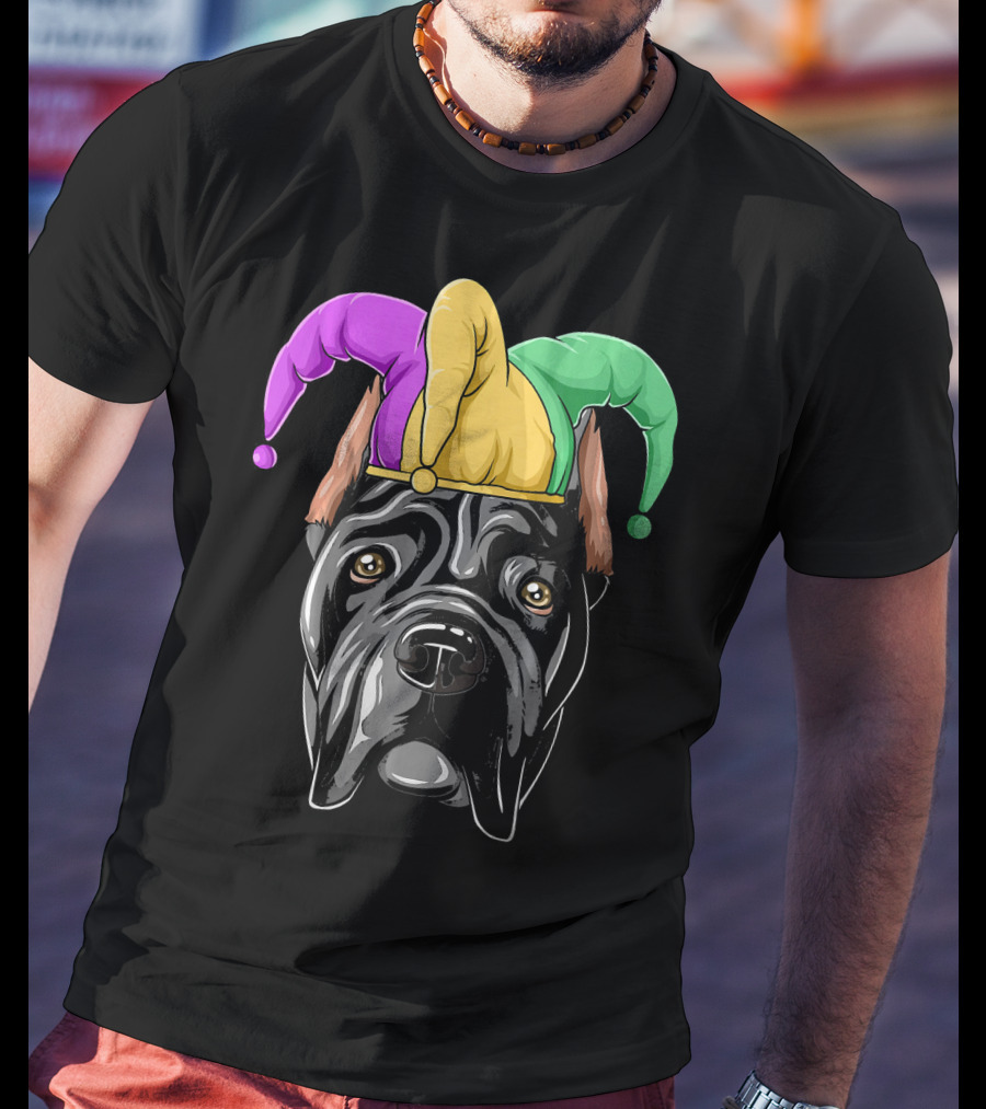 Cane Corso Mardi Gras Jester Carnival Hat T-Shirt