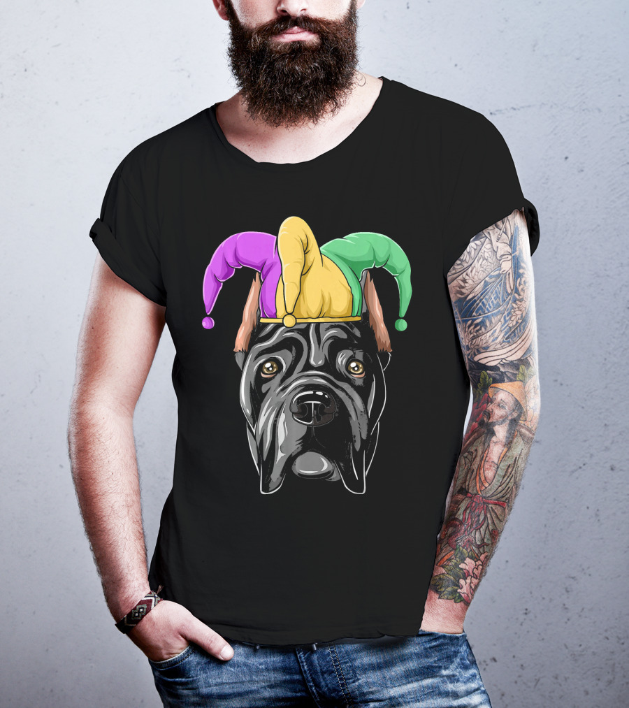 Cane Corso Mardi Gras Jester Carnival Hat T-Shirt