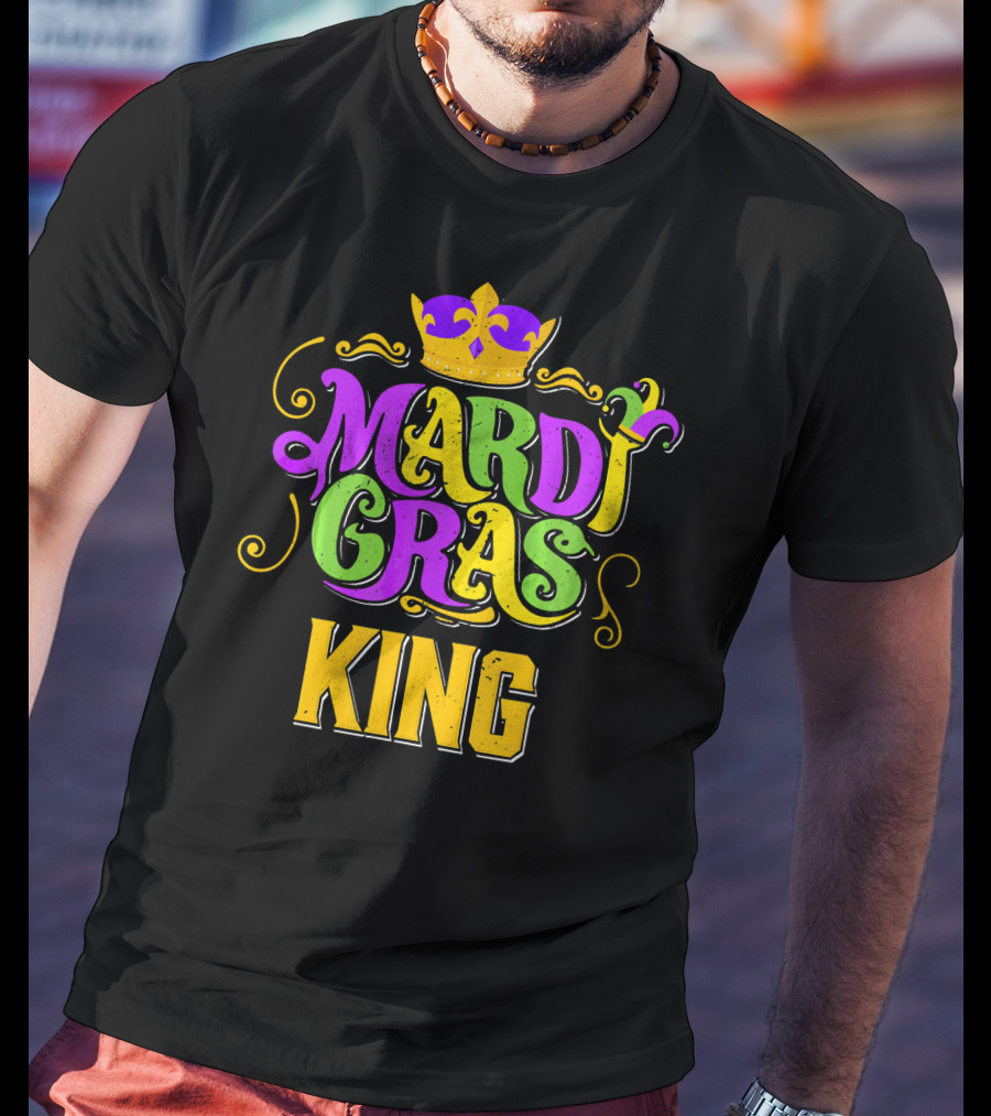 Mardi Gras King Crown Carnival Party T-Shirt