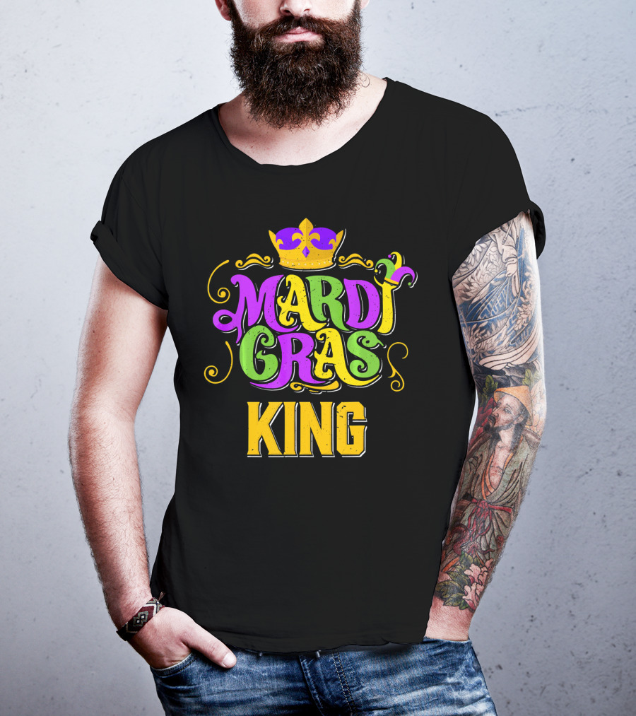 Mardi Gras King Crown Carnival Party T-Shirt