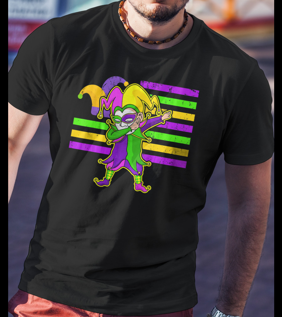 Mardi Gras Jester Dabbing T-Shirt