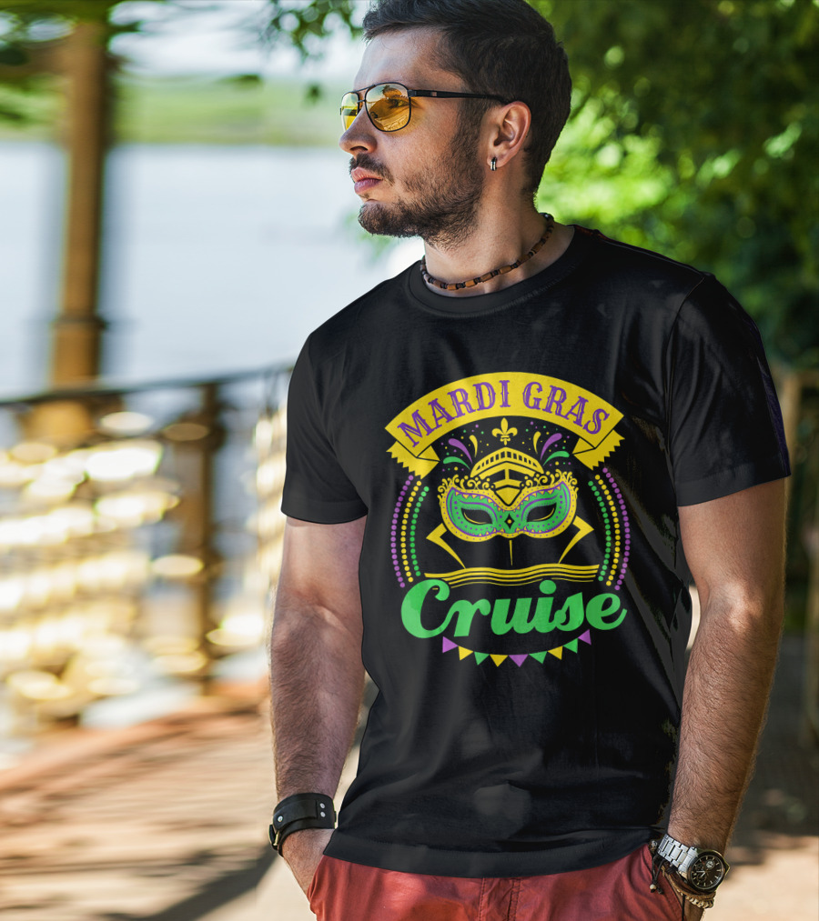 Mardi Gras Cruise Mask T-Shirt