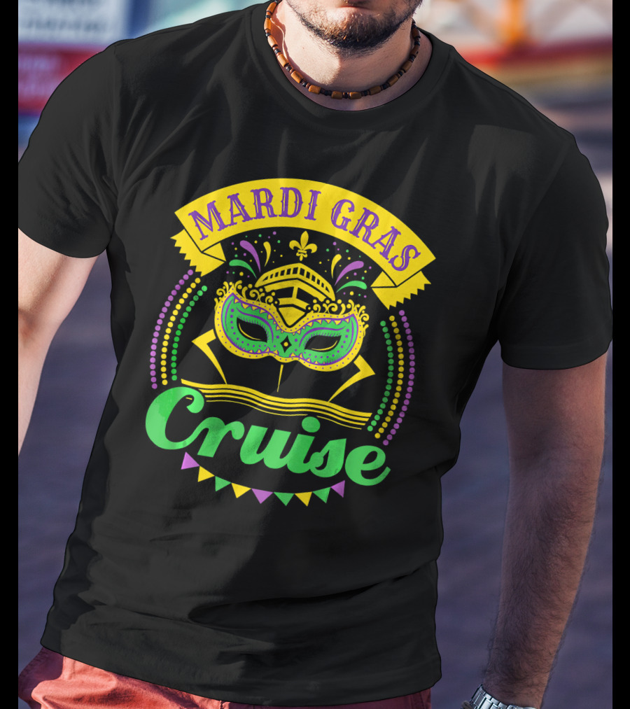 Mardi Gras Cruise Mask T-Shirt