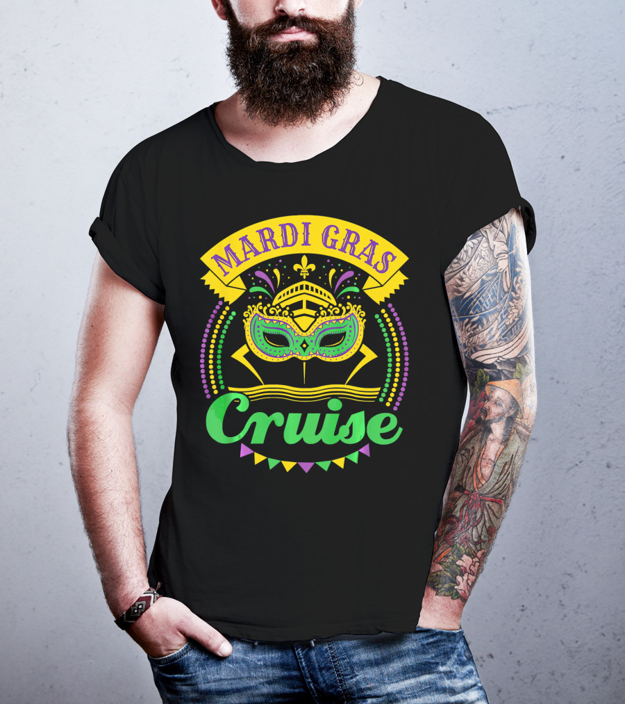 Mardi Gras Cruise Mask T-Shirt