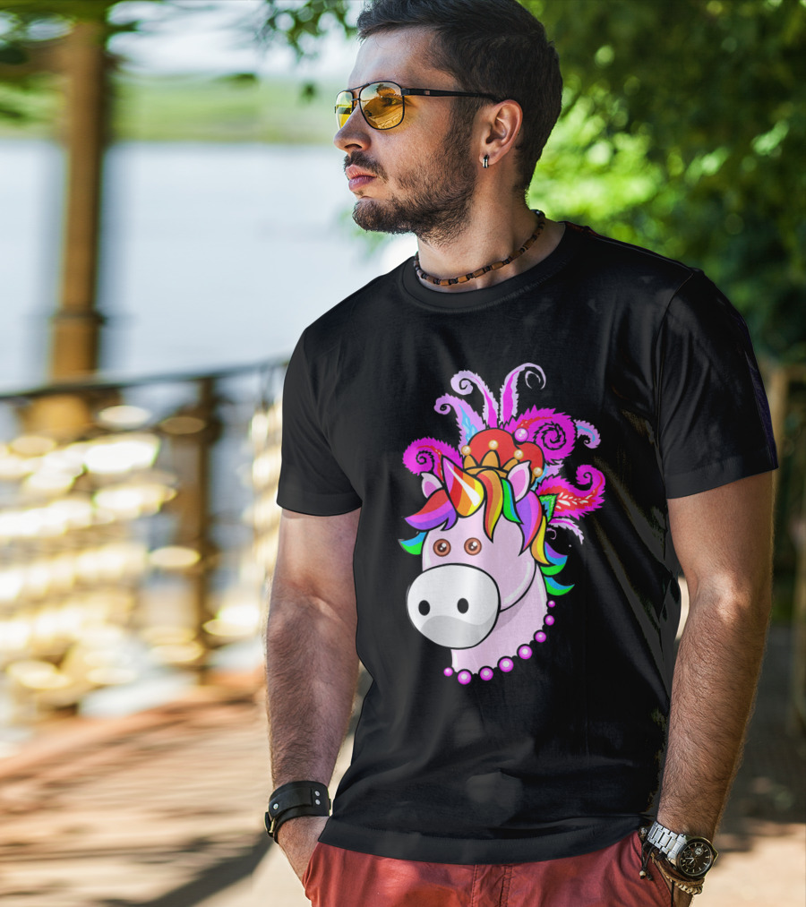 Kids Unicorn Mardi Gras New Orleans T-Shirt