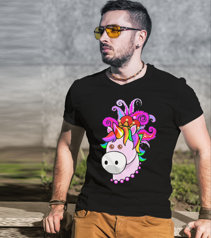 Kids Unicorn Mardi Gras New Orleans T-Shirt