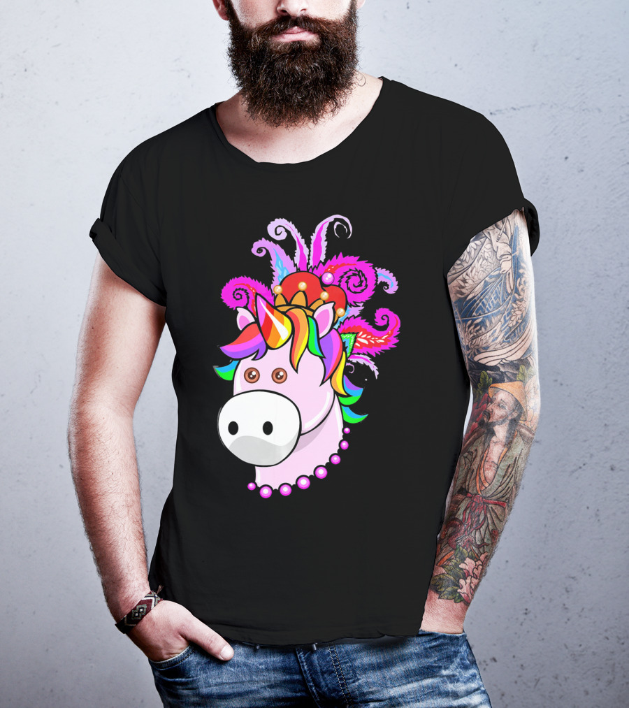 Kids Unicorn Mardi Gras New Orleans T-Shirt