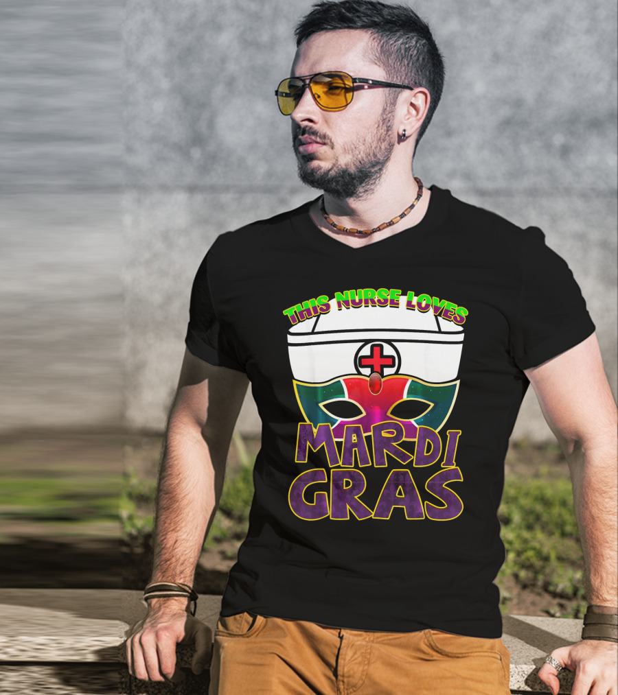 This Nurse Loves Mardi Gras Fat Tuesday Nurse T-Shirt