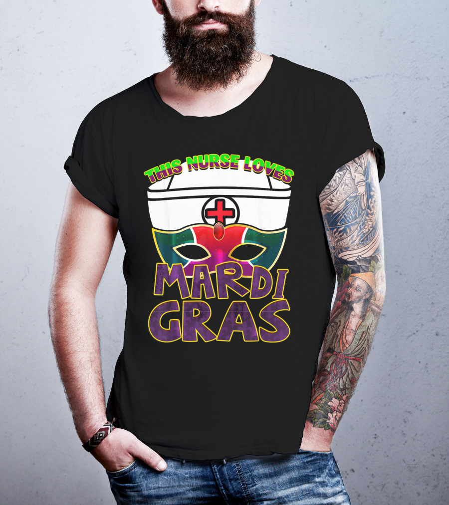 This Nurse Loves Mardi Gras Fat Tuesday Nurse T-Shirt
