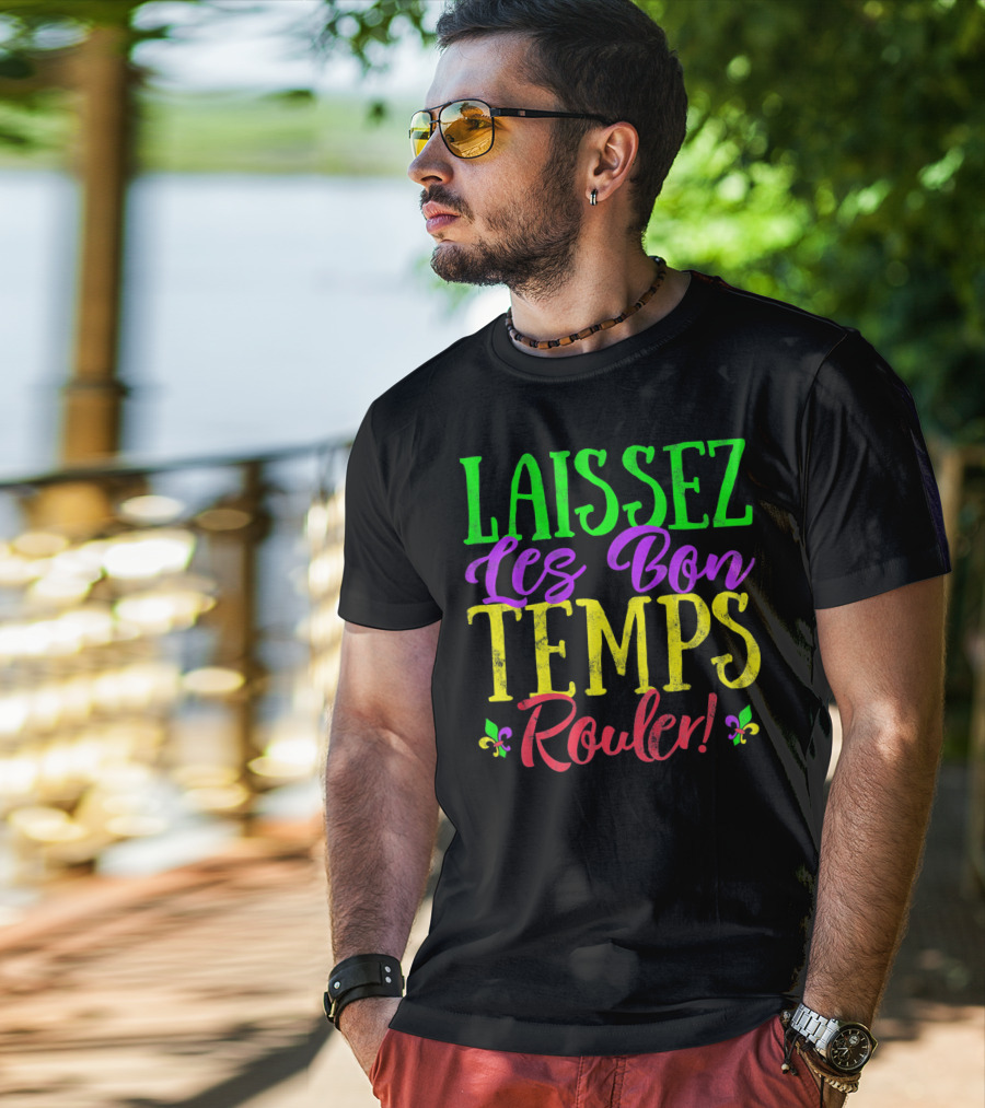 Laissez Les Bon Temps Rouler Mardi Gras Fleur-de-Lis T-Shirt