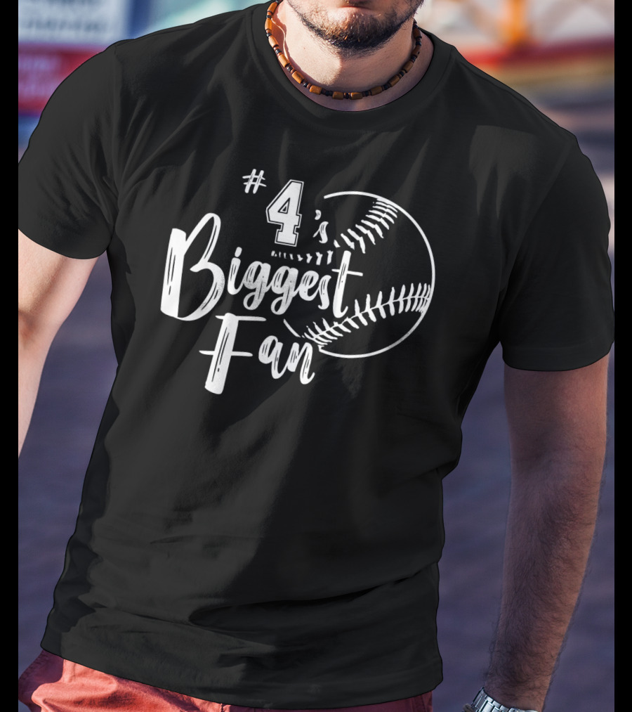4 Biggest Fan Softball T-Shirt
