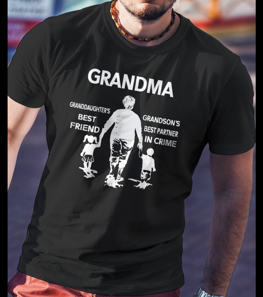 GRANDMA Granddaughter's Best Friend Grandson's Best Partner In Crime T-Shirt