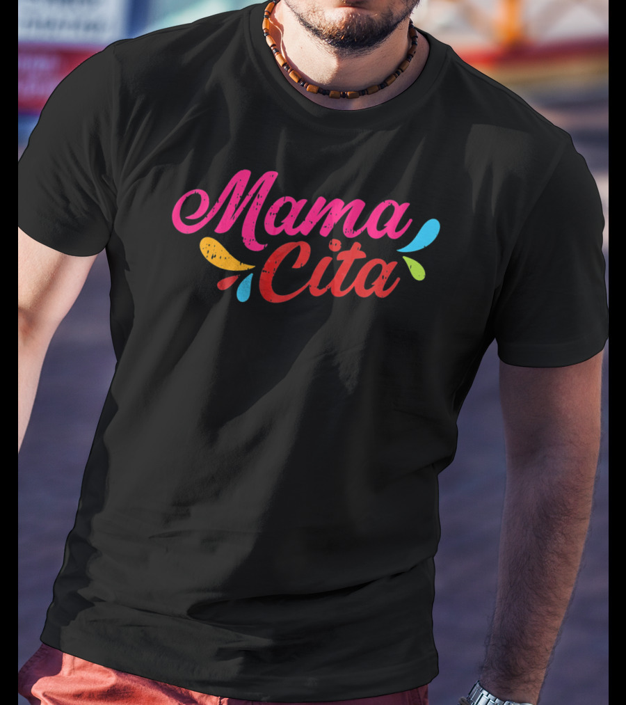 Mamacita Colorful Lettering For Cinco De Mayo T-Shirt