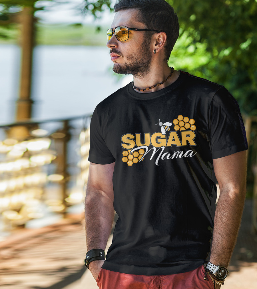 Sugar Mama Bee Hive Honeycomb T-Shirt