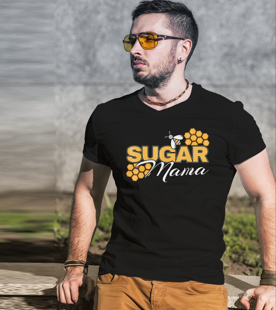 Sugar Mama Bee Hive Honeycomb T-Shirt