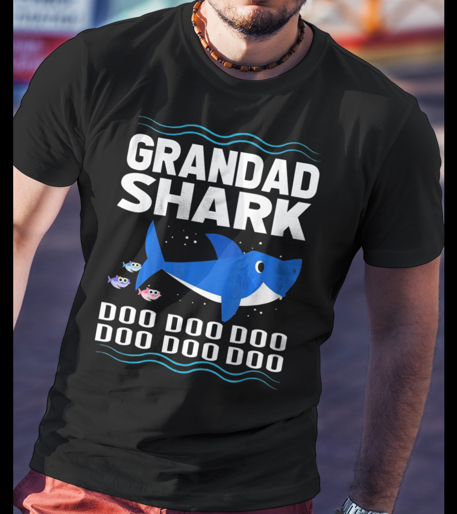 Grandad Shark Doo Doo Doo Doo Doo Doo Funny Baby T-Shirt