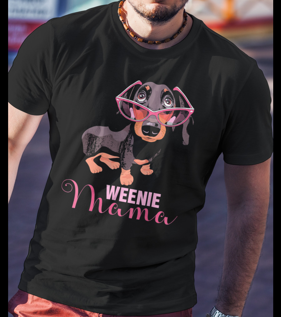 Weenie Mama Cute Dachshund Sunglasses T-Shirt