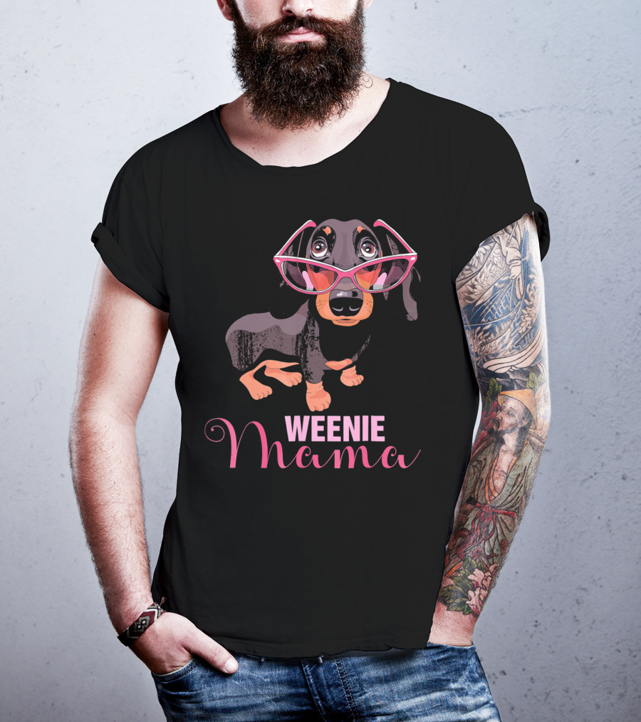 Weenie Mama Cute Dachshund Sunglasses T-Shirt