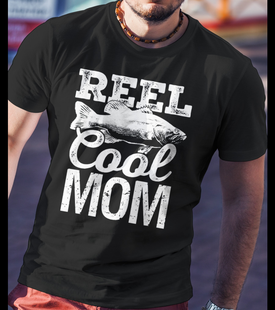Reel Cool Mom Fishing Angler Bass Fish T-Shirt