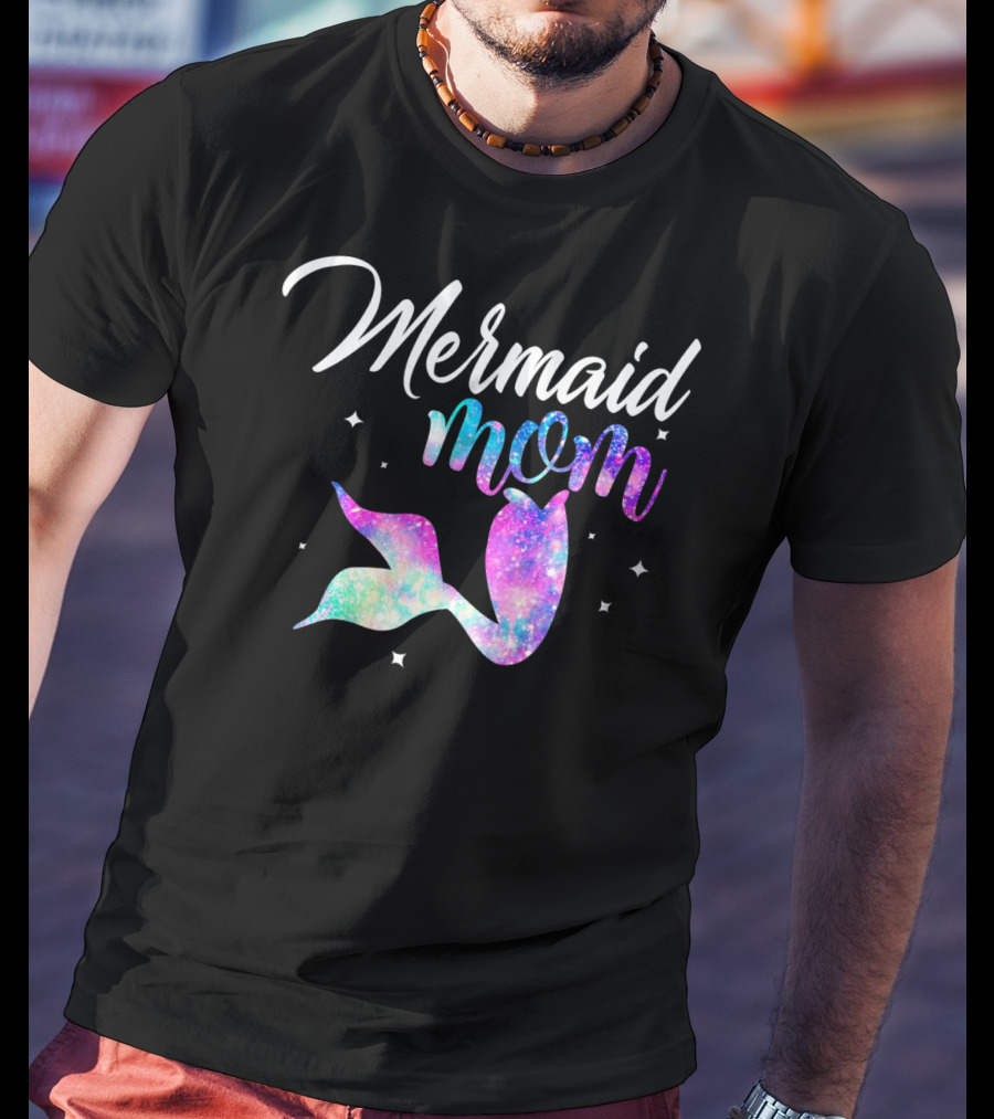 Mermaid Mom Mother Mermom Birthday T-Shirt