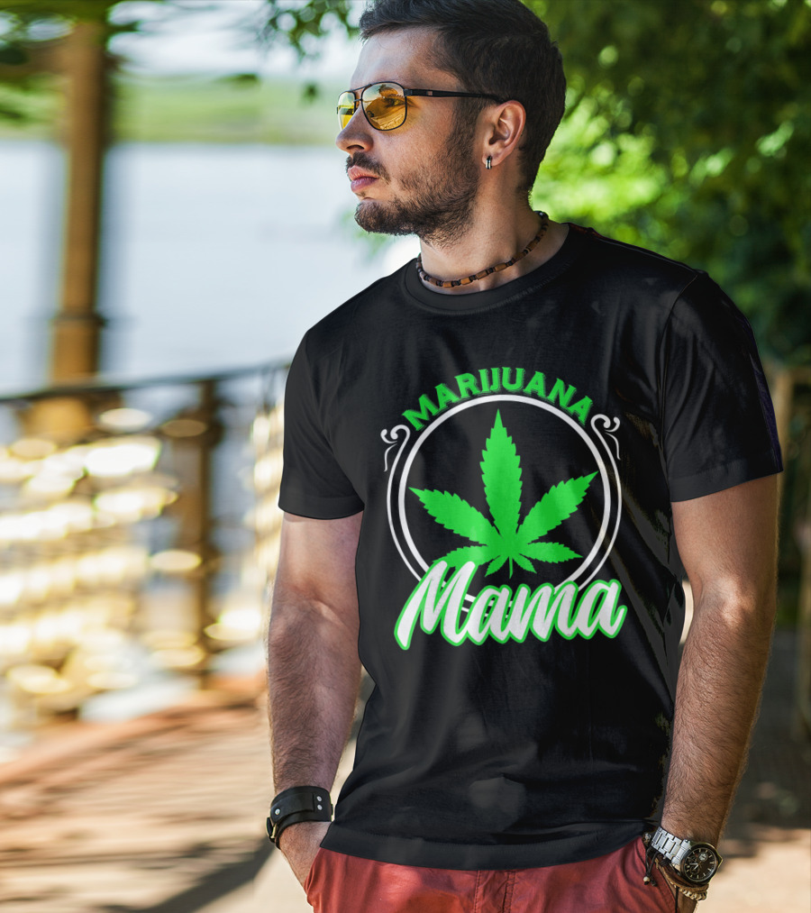Marijuana Mama Mom Weed Leaf T-Shirt