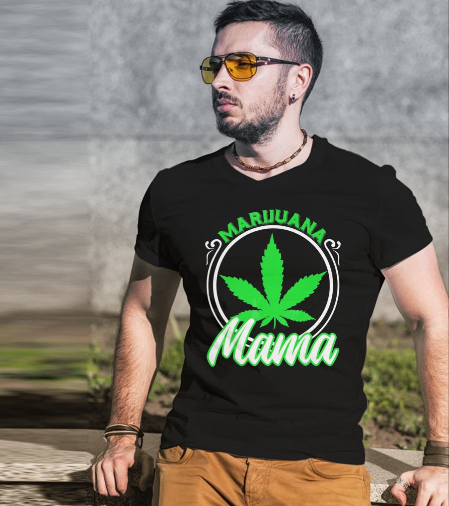 Marijuana Mama Mom Weed Leaf T-Shirt