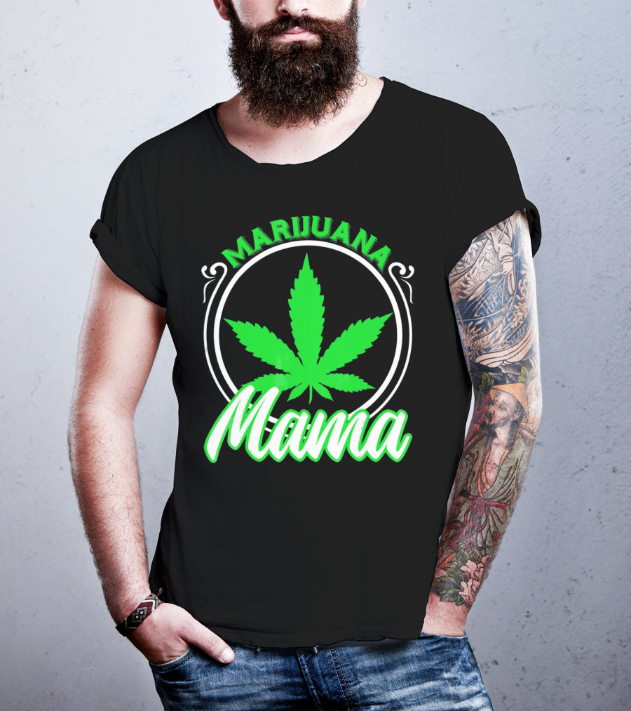 Marijuana Mama Mom Weed Leaf T-Shirt
