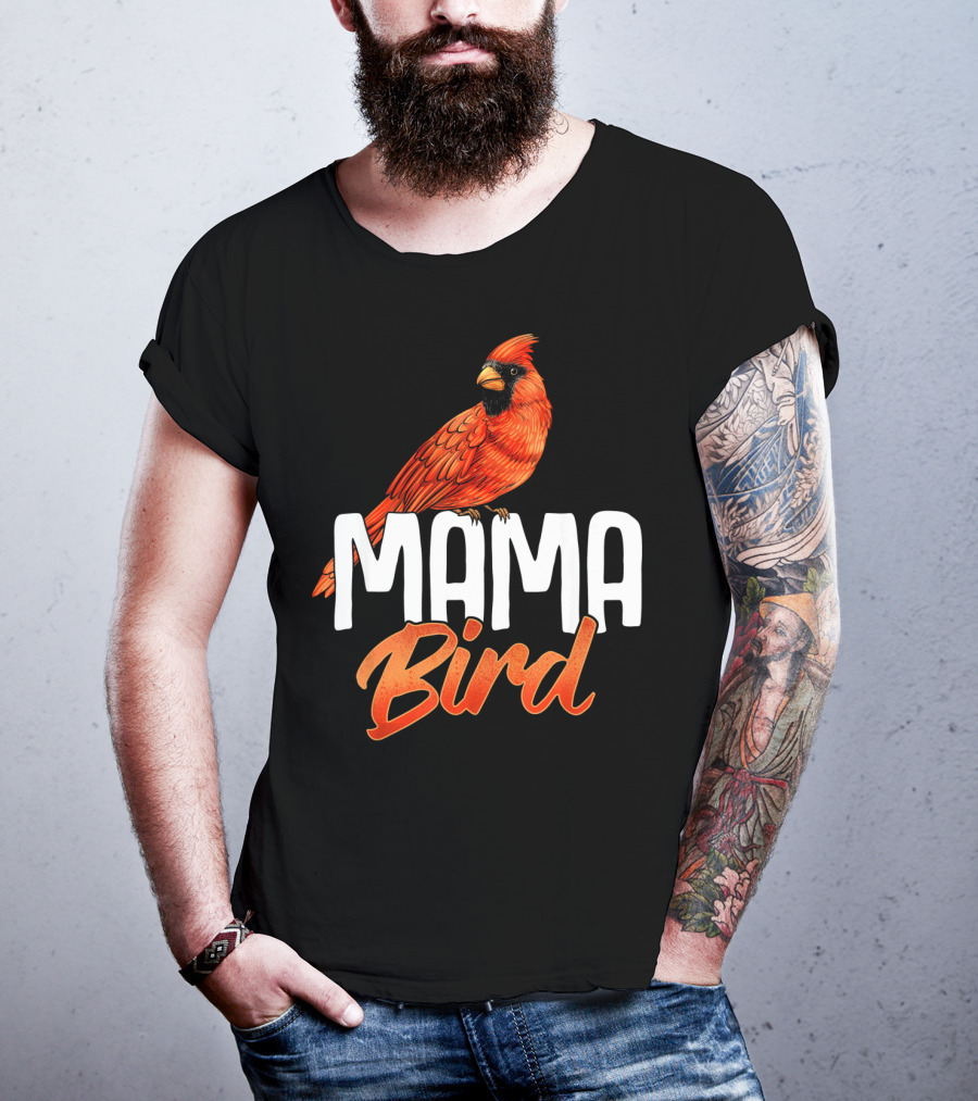 Mama Bird Red Cardinal Birds Mother's Day T-Shirt