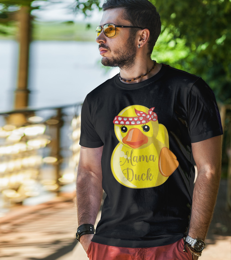Mama Duck Bandana Polka Dot Style Quack Squad T-Shirt