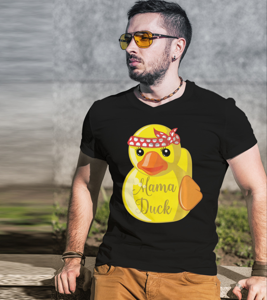 Mama Duck Bandana Polka Dot Style Quack Squad T-Shirt
