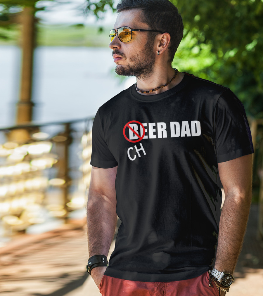 CH Beer Dad Cheer Dad Funny Cheerleader Family T-Shirt