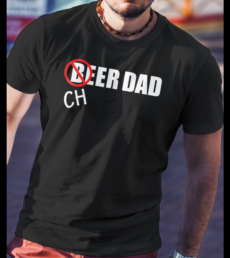 CH Beer Dad Cheer Dad Funny Cheerleader Family T-Shirt