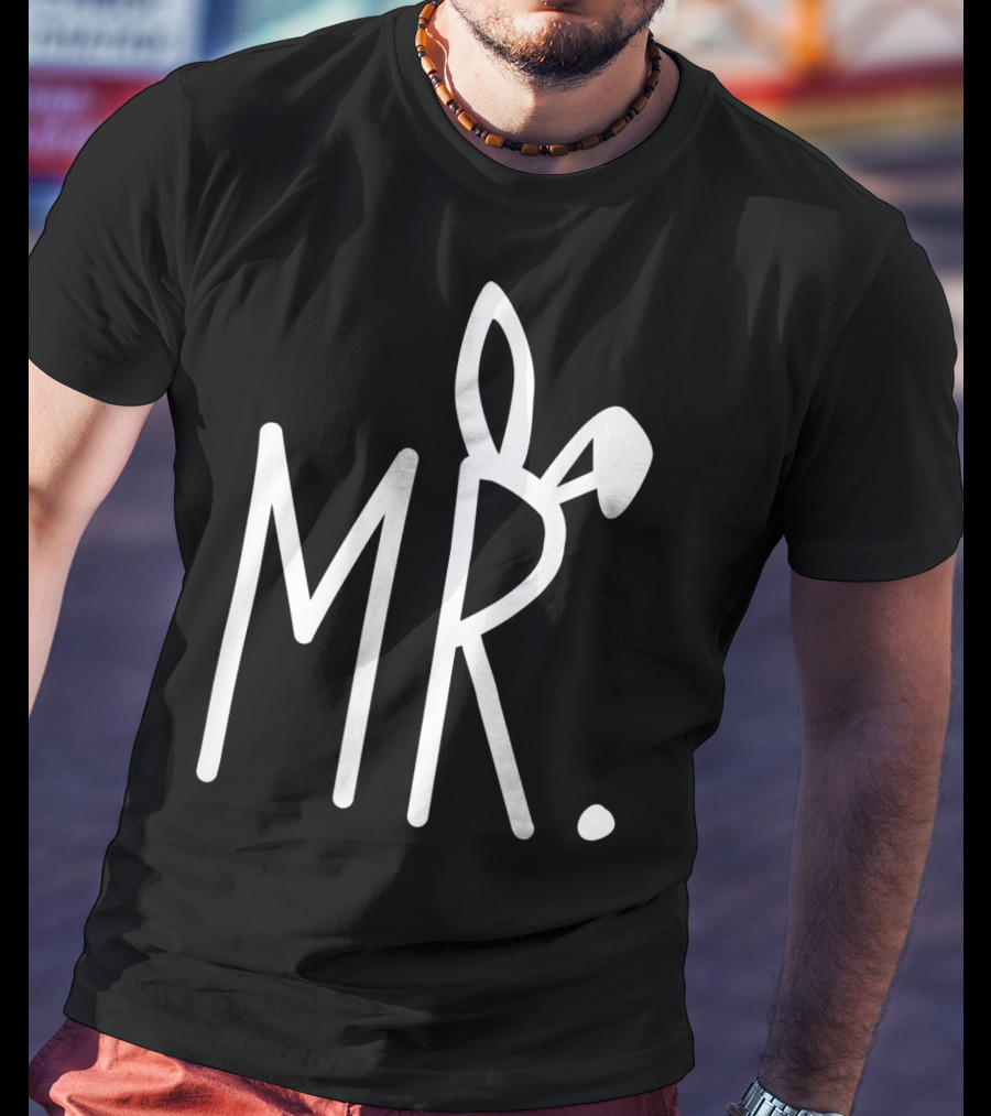 MR. Bunny Ears Mens Easter T-Shirt