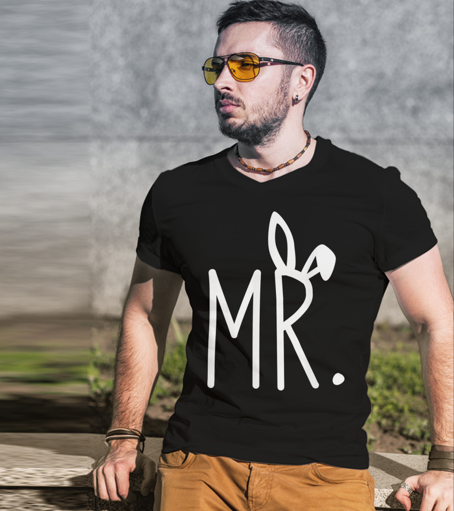 MR. Bunny Ears Mens Easter T-Shirt