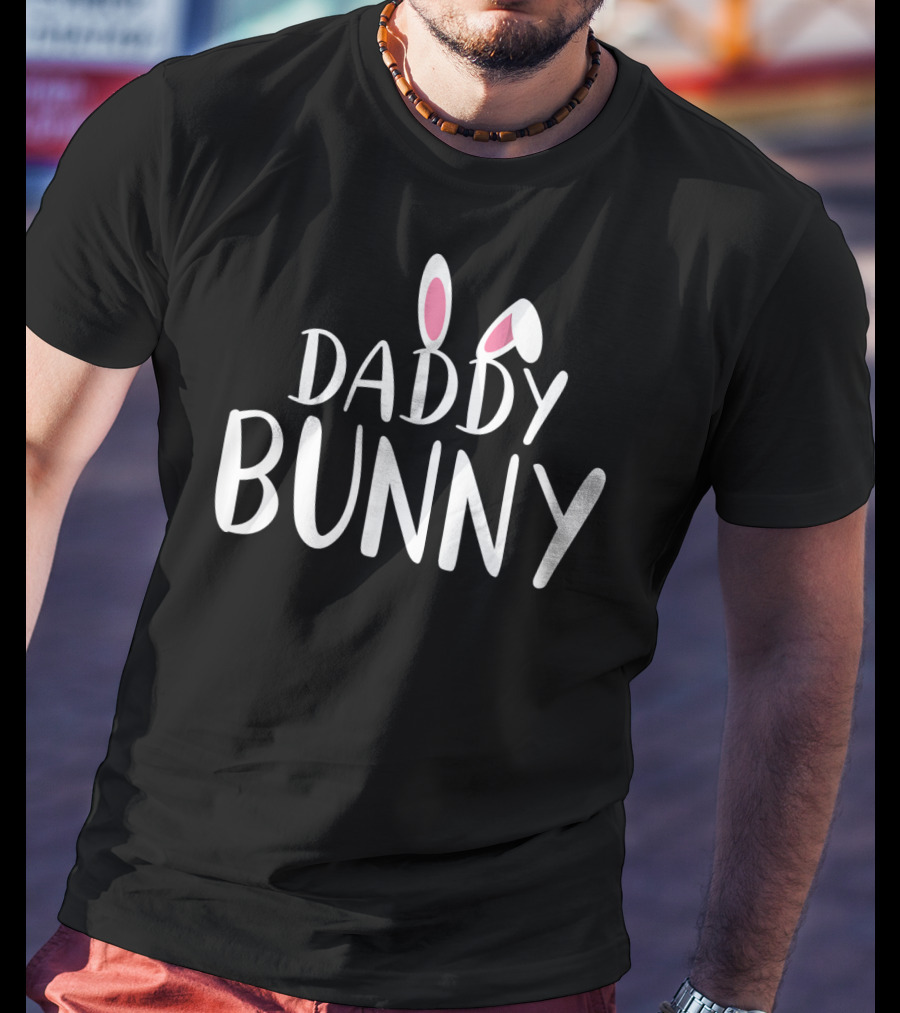 Daddy Bunny Easter Pregnant Mens T-Shirt