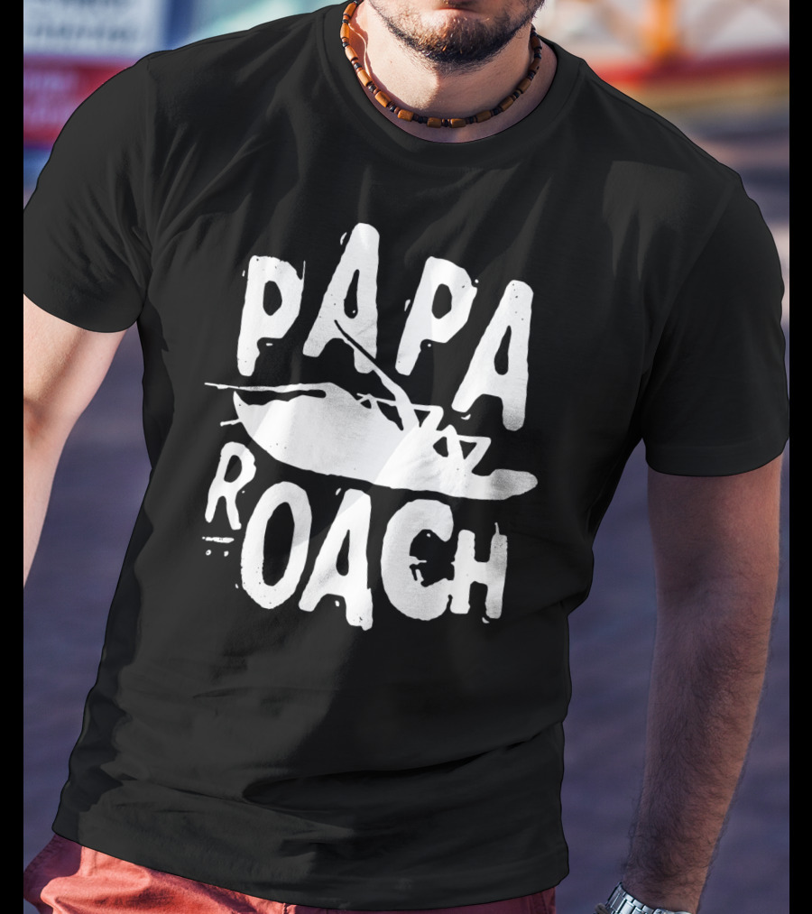 Papa Roach Classic Infest Logo White T-Shirt