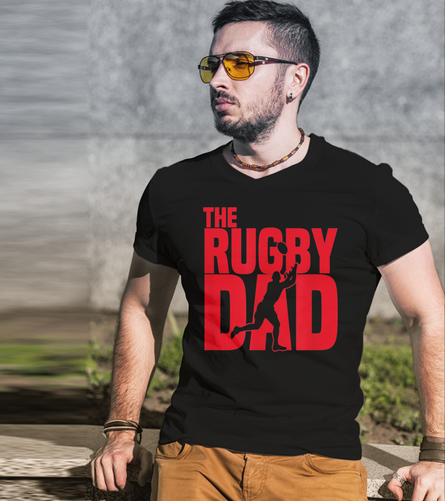 THE RUGBY DAD Dad Father Rugger Player Football T-Shirt