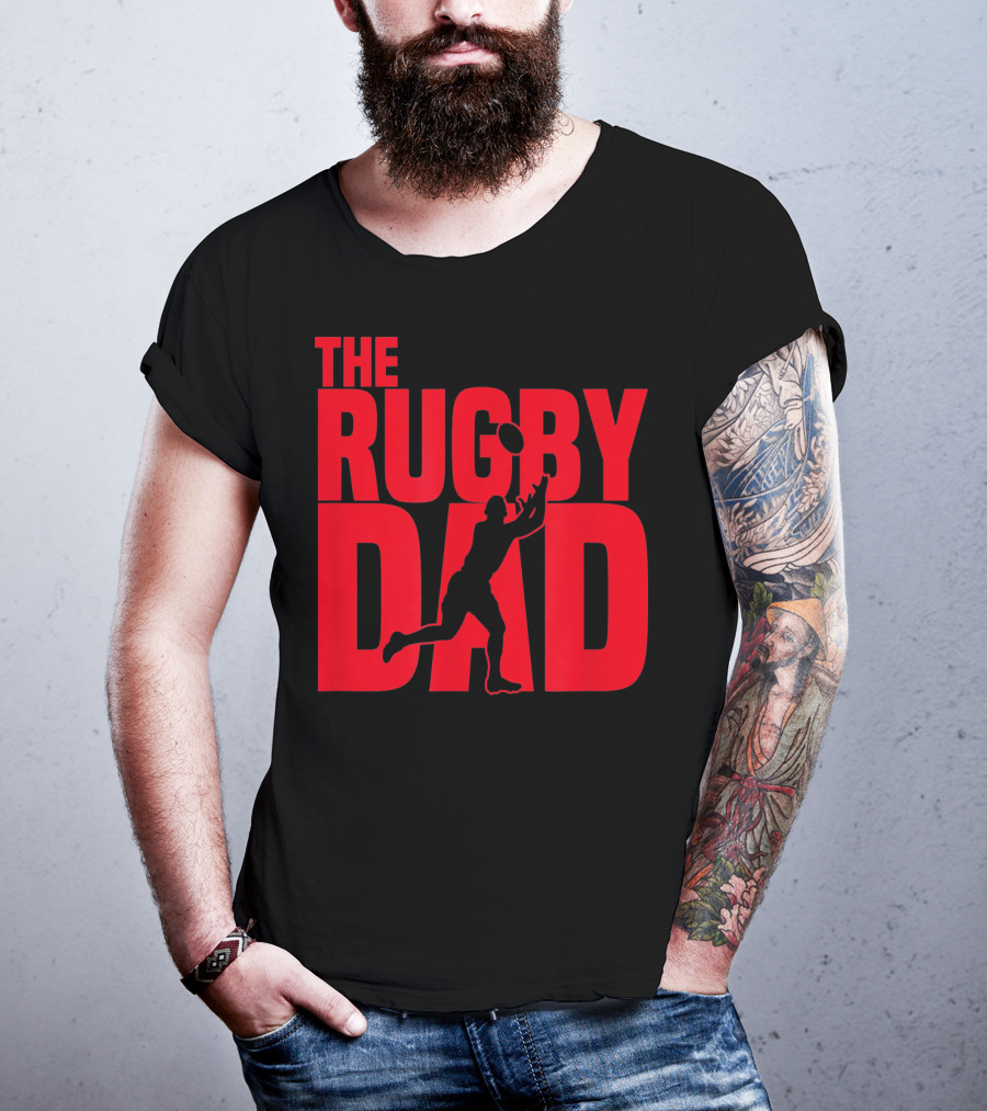 THE RUGBY DAD Dad Father Rugger Player Football T-Shirt