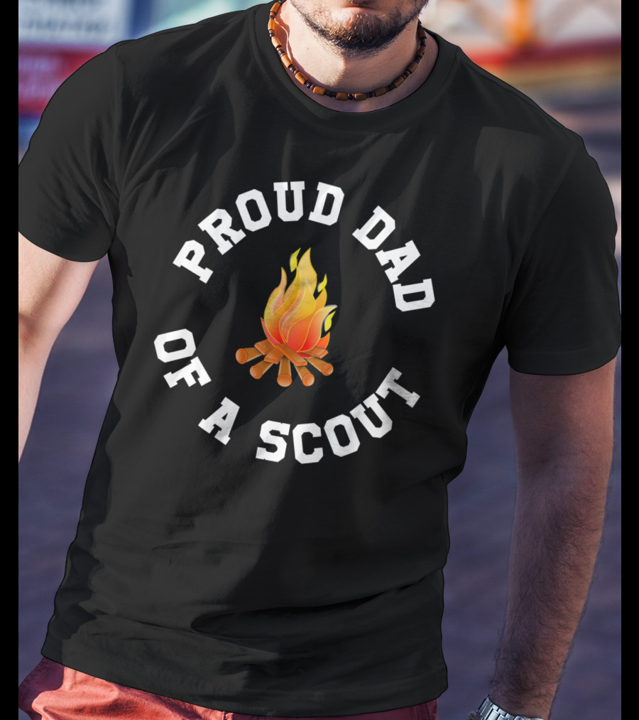Proud Dad Of A Scout Campfire T-Shirt