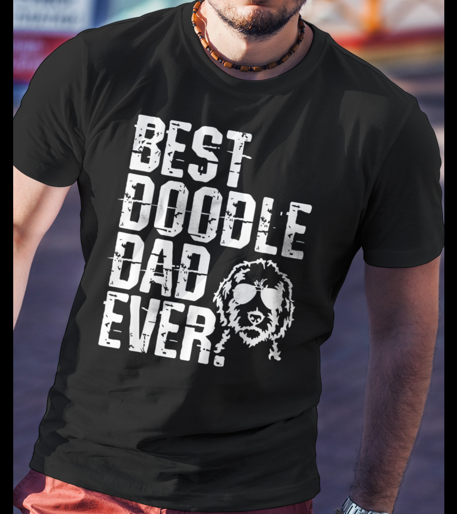 Best Doodle Dad Ever Golden Retrievers Sunglasses T-Shirt