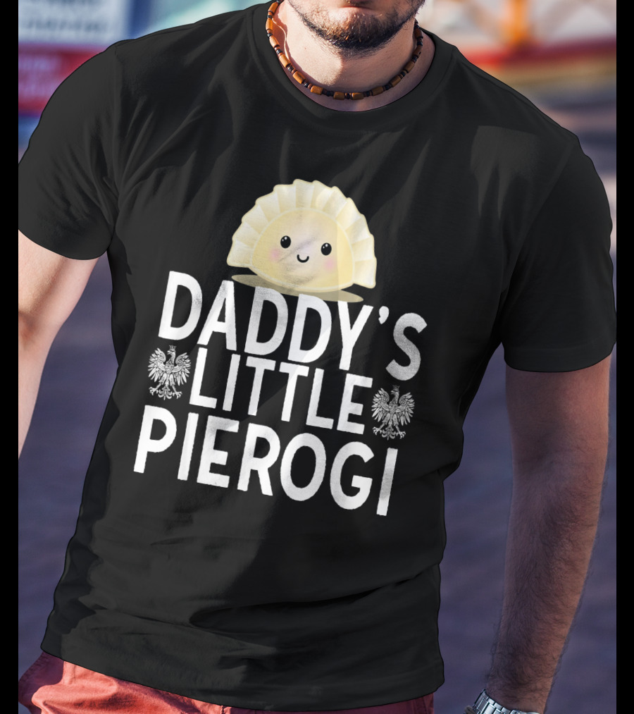 Daddy's Little Pierogi Kids Dyngus Day Polish Heritage Cute Emblem T-Shirt