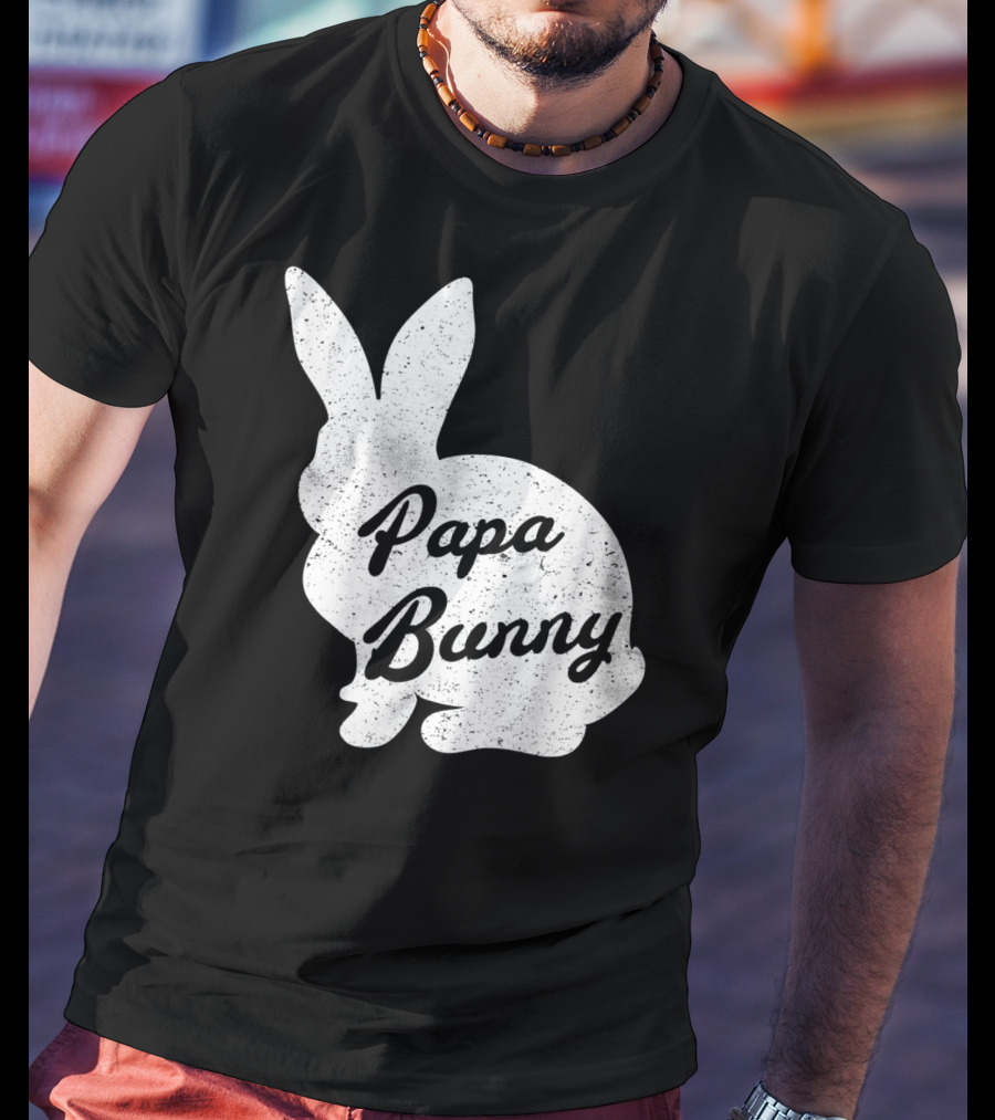 Papa Bunny Funny And Cute Easter Mens T-Shirt