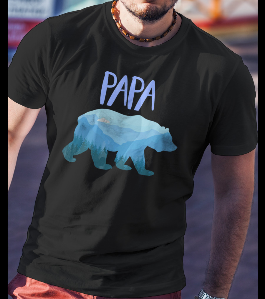 Papa Mountain Bear Mens Papa Bear T-Shirt