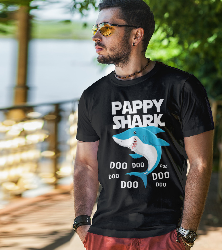 Pappy Shark Doo Doo Doo Grandpa Father's Day T-Shirt